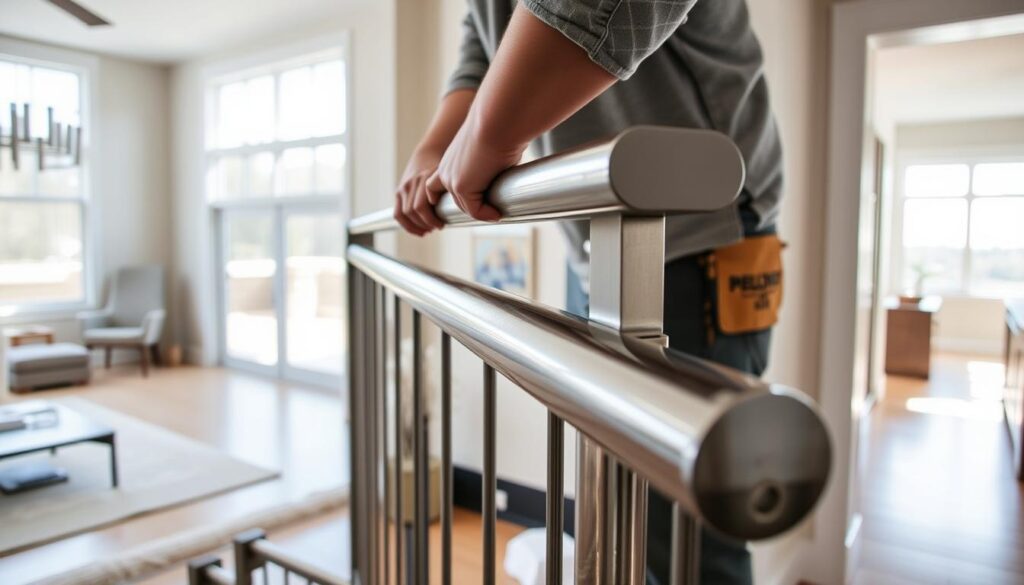 interior handrail installation