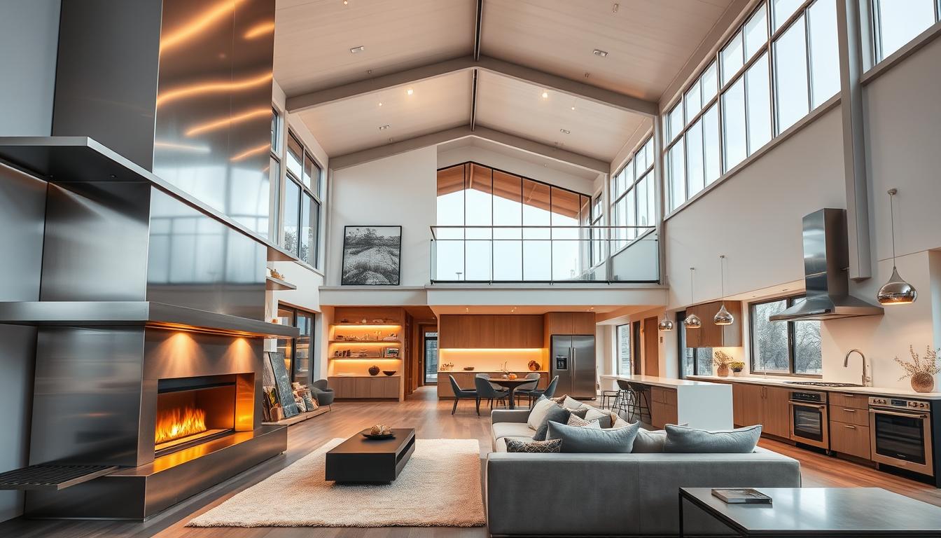 metal building home interior