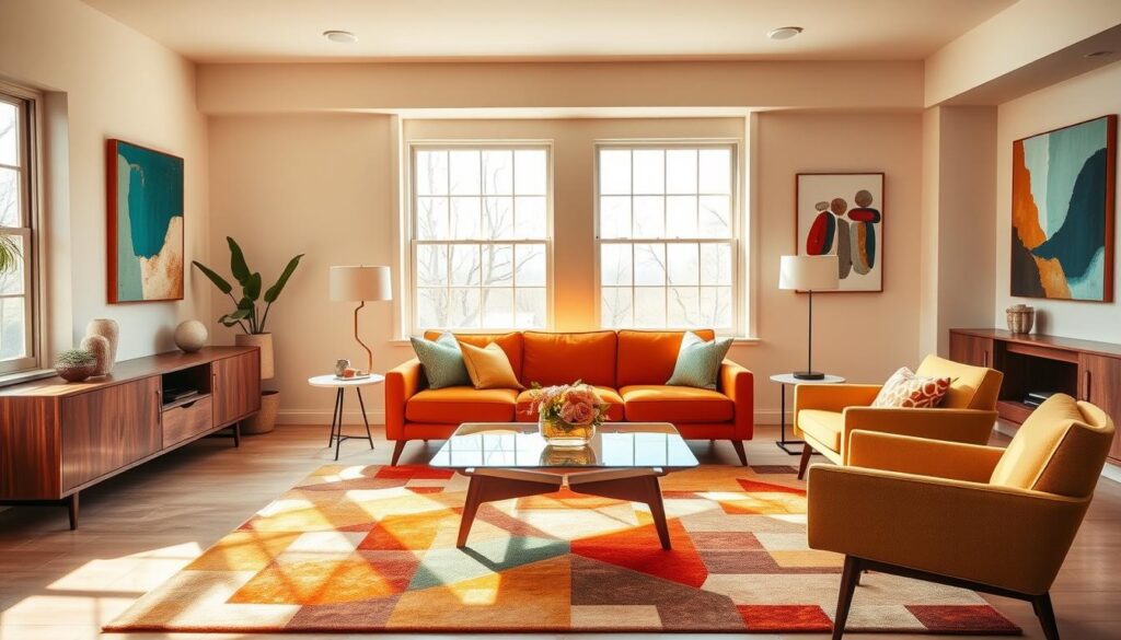 mid century modern color scheme