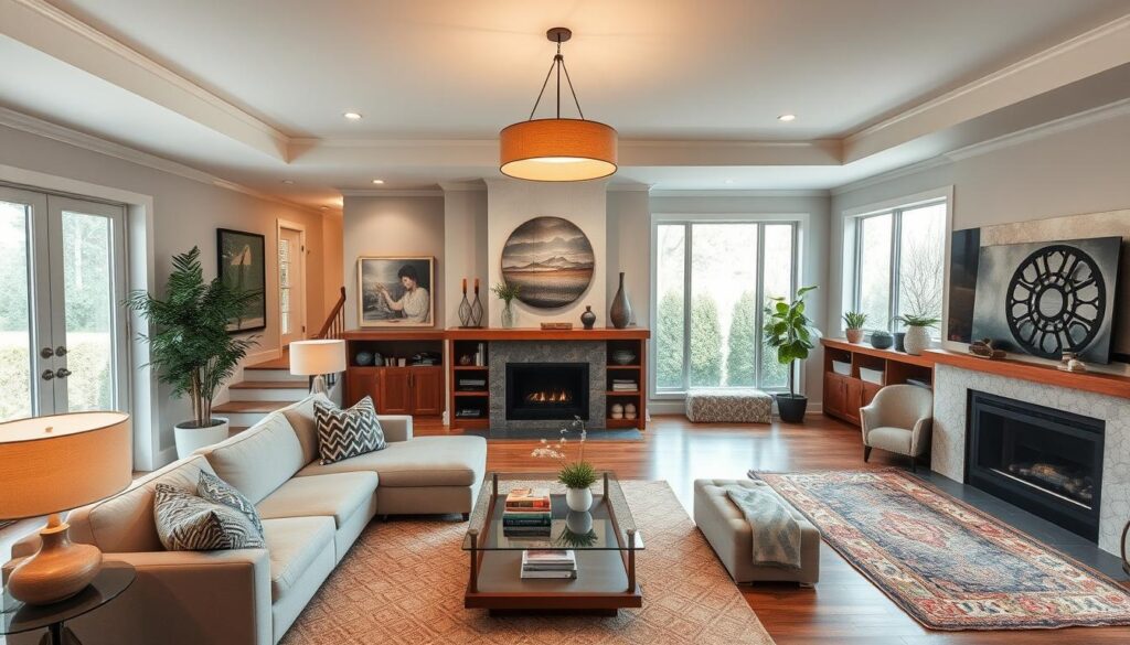 bi level living room design