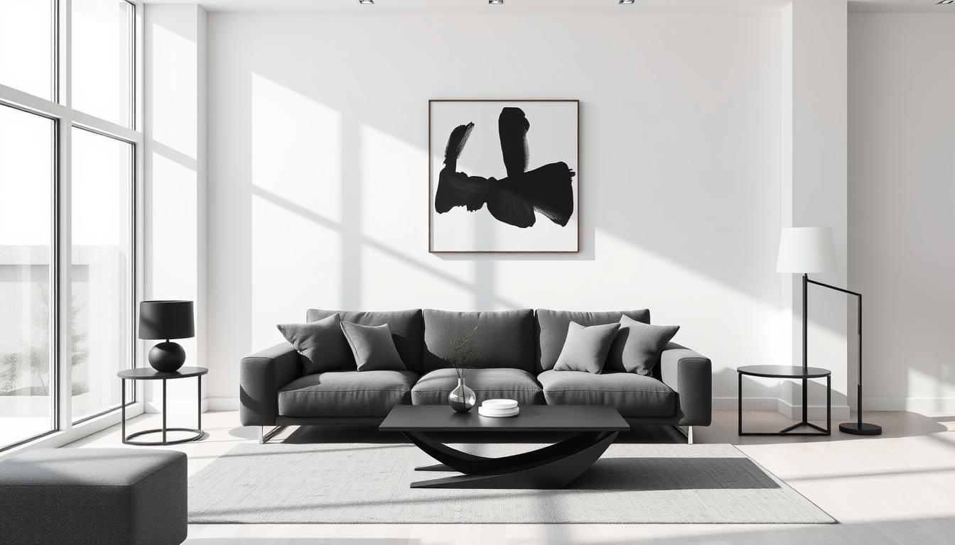 black and white home interior design