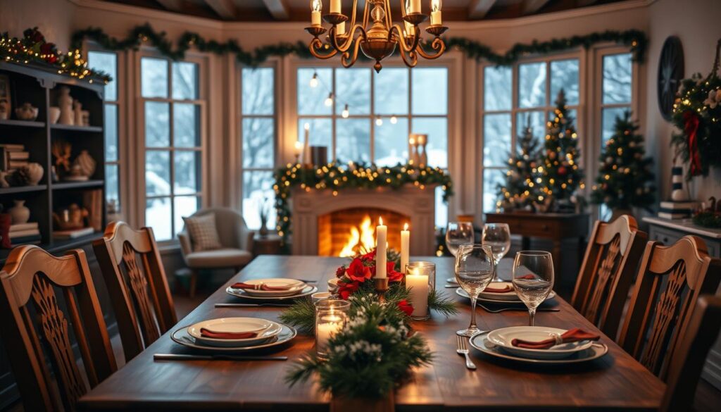 cozy holiday dining room