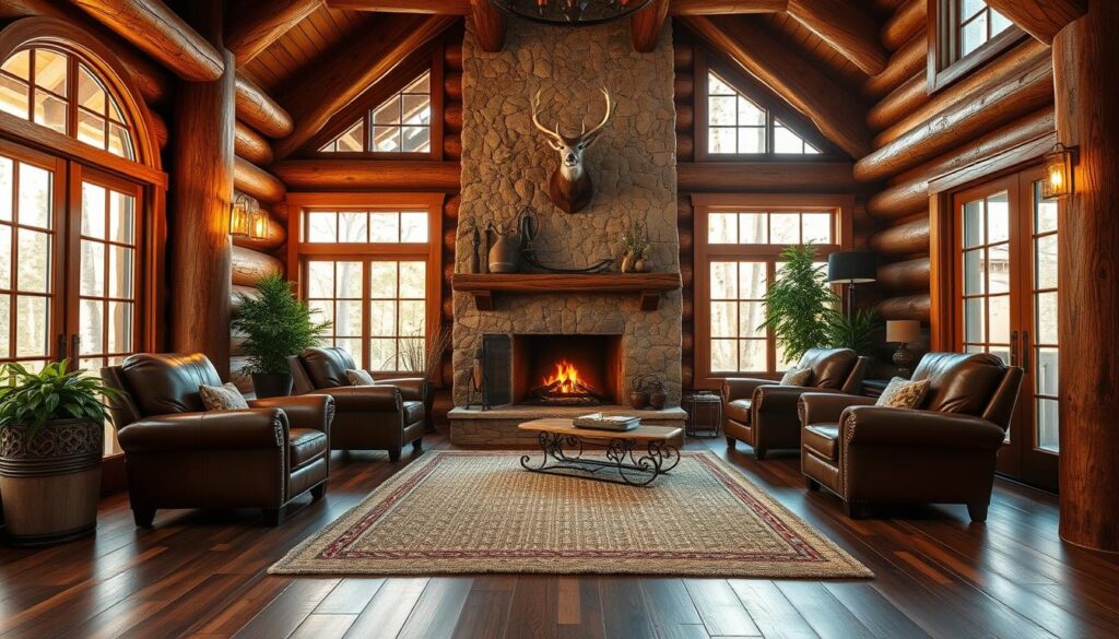 log cabin interior decorating ideas