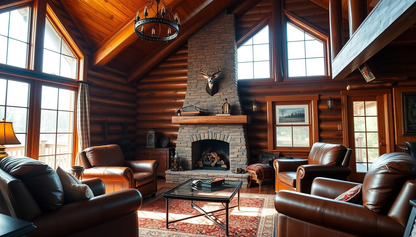 log home interior pics