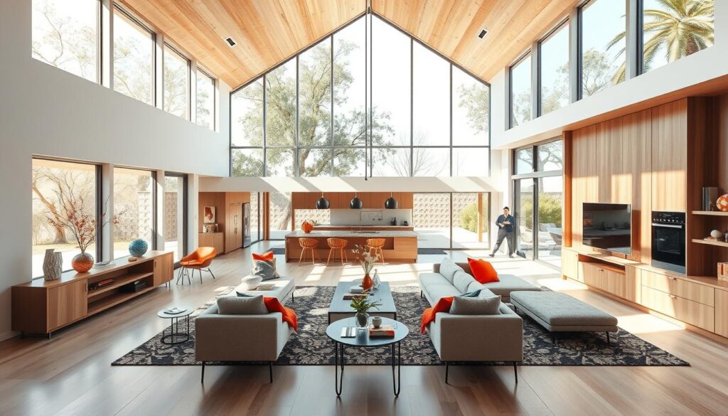 mid century modern floor plans