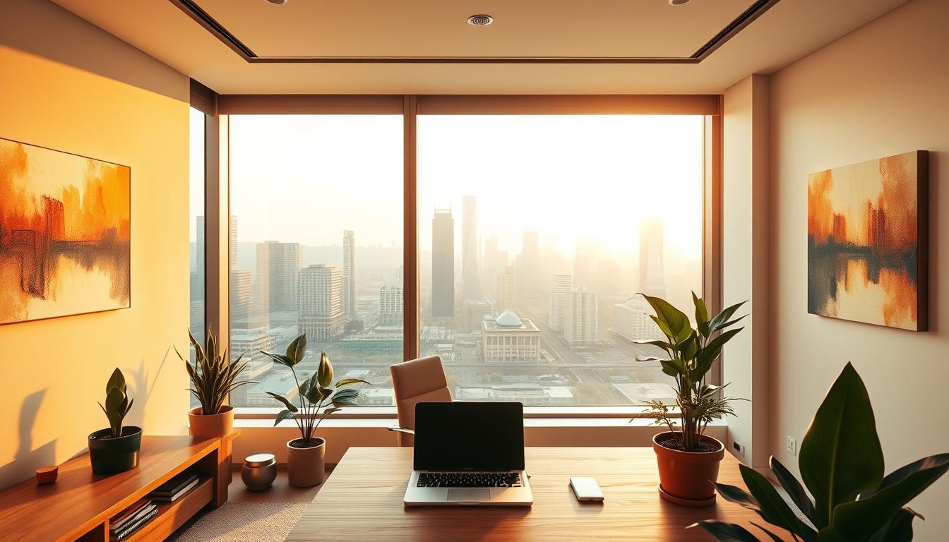 modern office background interior home images for zoom background free