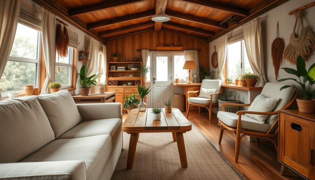 sustainable materials for retro mobile home design